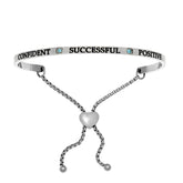 Intuitions Stainless Steel Confident, Successful, Positive December Lite Blue Birthstone Bangle Bracelet fine designer jewelry for men and women